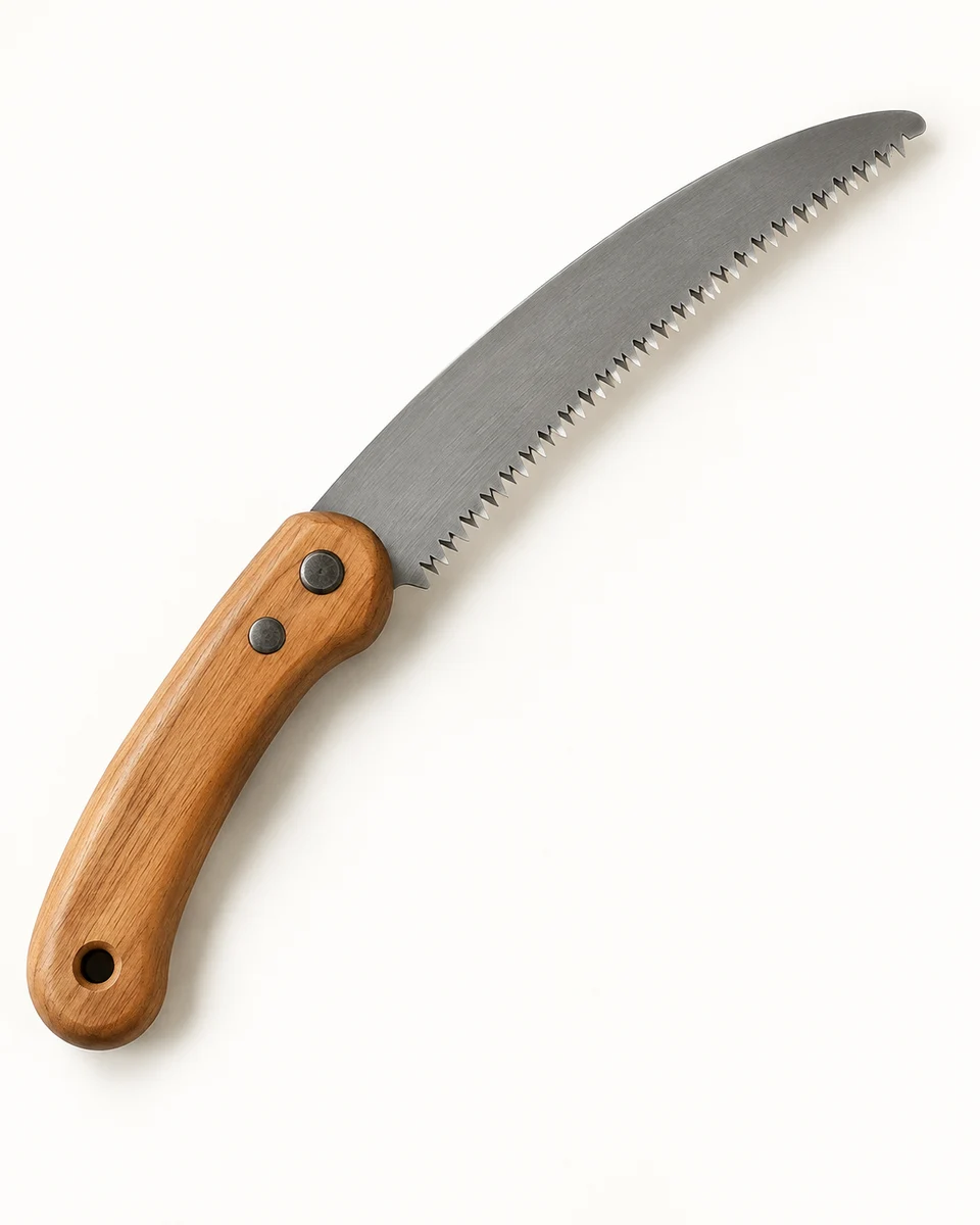 Formato de serrucho de poda con mango de madera